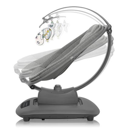 Lionelo - Babygunga med melodi BLOSSOM Grey Concrete + fjärrkontroll