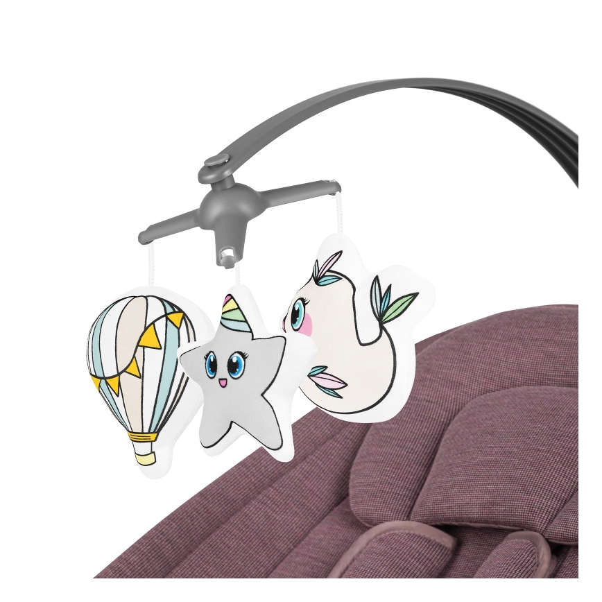 Lionelo - Babygunga med melodi BLOSSOM Pink Mauve + fjärrkontroll