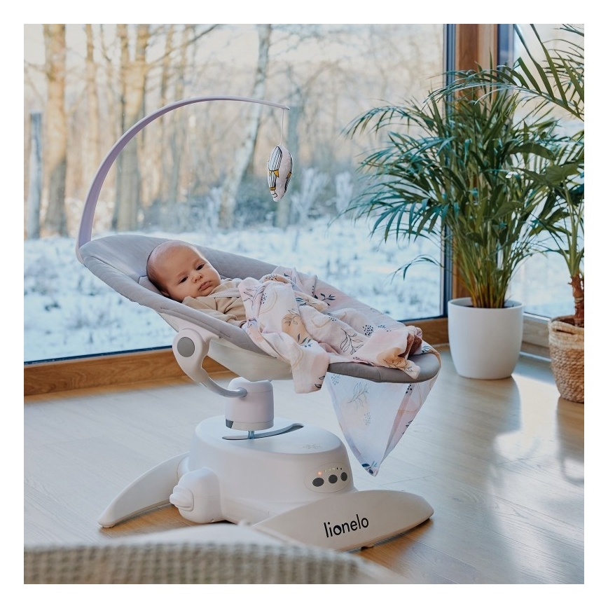 Lionelo - Babygunga med melodi IRIS Grey Concrete