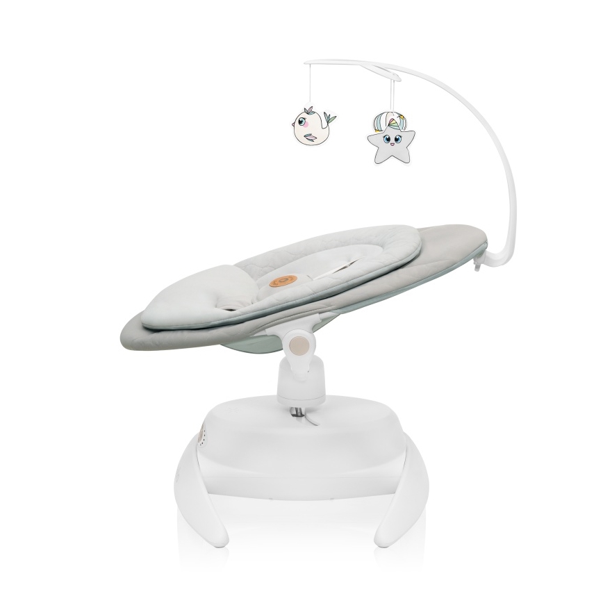 Lionelo - Babygunga med melodi MELL Beige Sand 4xAA + fjärrkontroll