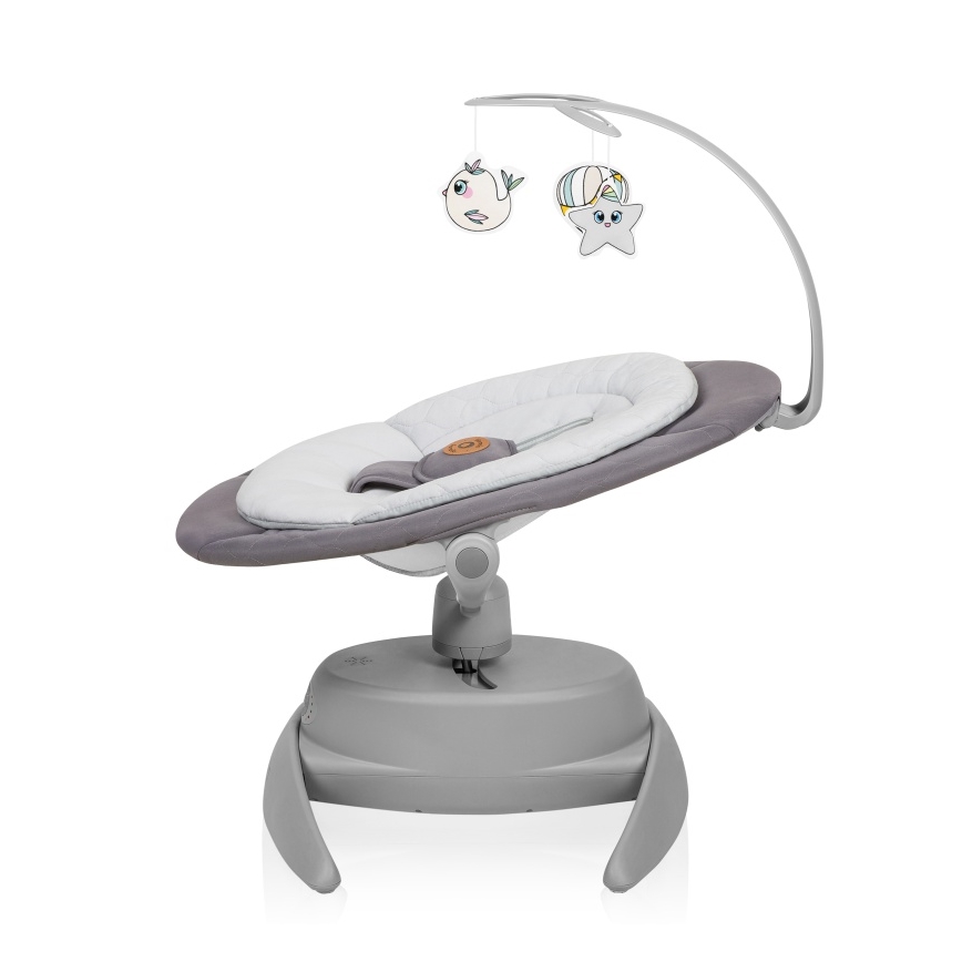 Lionelo - Babygunga med melodi MELL Grey Stone 4xAA + fjärrkontroll