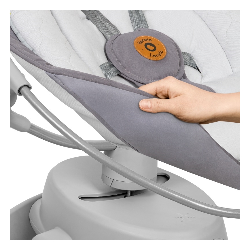 Lionelo - Babygunga med melodi MELL Grey Stone 4xAA + fjärrkontroll