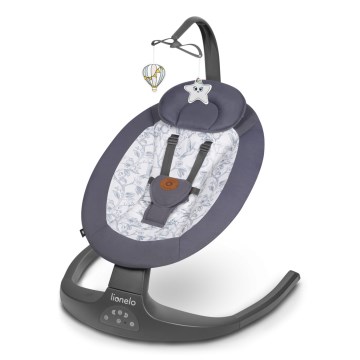 Lionelo - Babygunga med melodi RALF 4xAA grå/vit + fjärrkontroll
