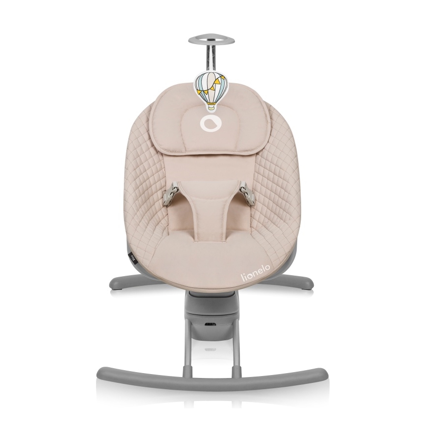 Lionelo - Babygunga med melodi RIO 4xC Beige Latte + fjärrkontroll
