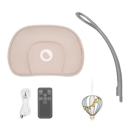 Lionelo - Babygunga med melodi RIO 4xC Beige Latte + fjärrkontroll