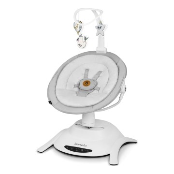 Lionelo - Babygunga med melodier BELLA Grey Concrete + fjärrkontroll