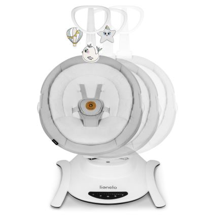 Lionelo - Babygunga med melodier BELLA Grey Concrete + fjärrkontroll