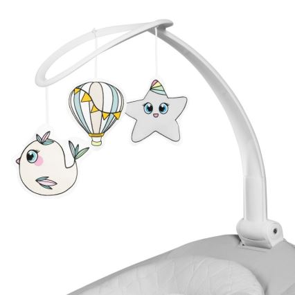 Lionelo - Babygunga med melodier BELLA Grey Concrete + fjärrkontroll