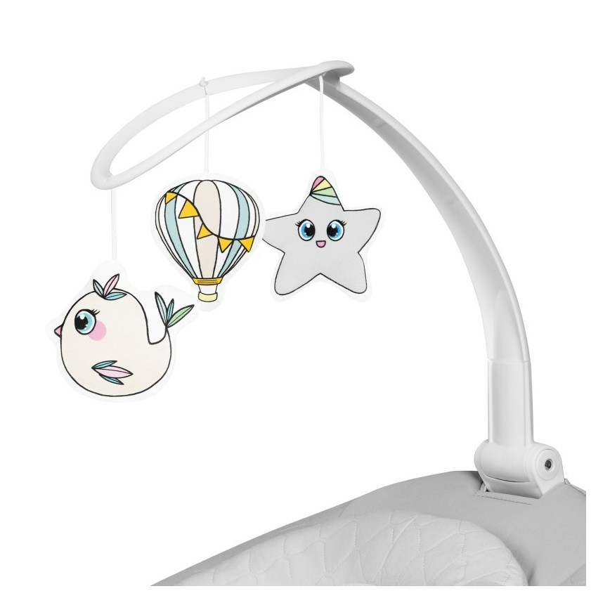 Lionelo - Babygunga med melodier BELLA Grey Concrete + fjärrkontroll