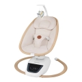 Lionelo - Babygunga med melodier OLIVIA Beige Natural + fjärrkontroll