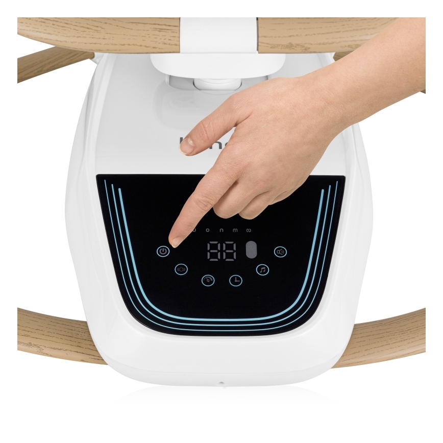 Lionelo - Babygunga med melodier OLIVIA Beige Natural + fjärrkontroll