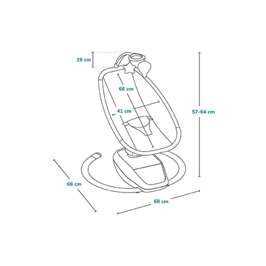 Lionelo - Babygunga med melodier OLIVIA Beige Natural + fjärrkontroll