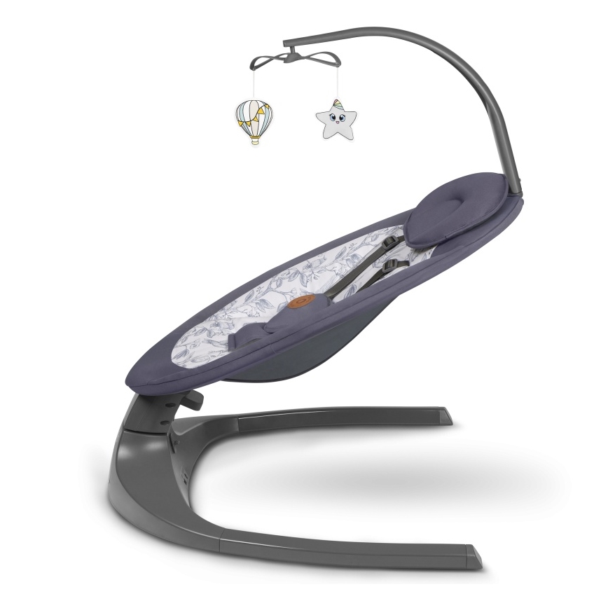 Lionelo - Babygunga med melodier RALF 4xAA Grå Vit + fjärrkontroll