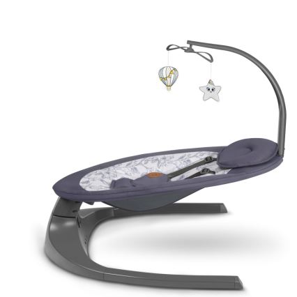 Lionelo - Babygunga med melodier RALF 4xAA Grå Vit + fjärrkontroll