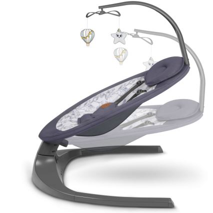 Lionelo - Babygunga med melodier RALF 4xAA Grå Vit + fjärrkontroll