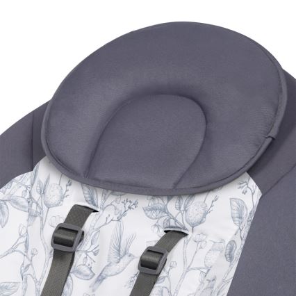 Lionelo - Babygunga med melodier RALF 4xAA Grå Vit + fjärrkontroll