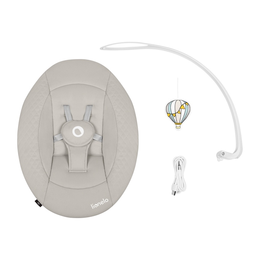 Lionelo - Babygunga med musik IRIS 4xAA Beige Sand