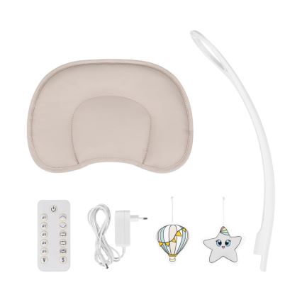 Lionelo - Babygunga med musik OLIVIA Beige Natural + fjärrkontroll