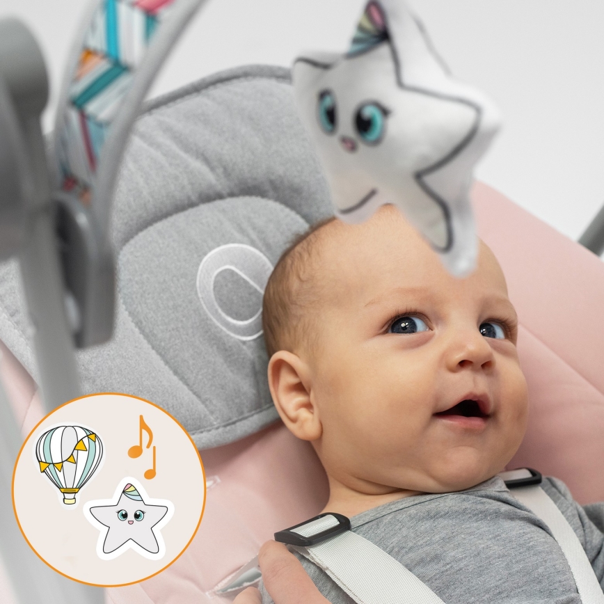 Lionelo - Babygunga OTTO 4xLR14 babyrosa