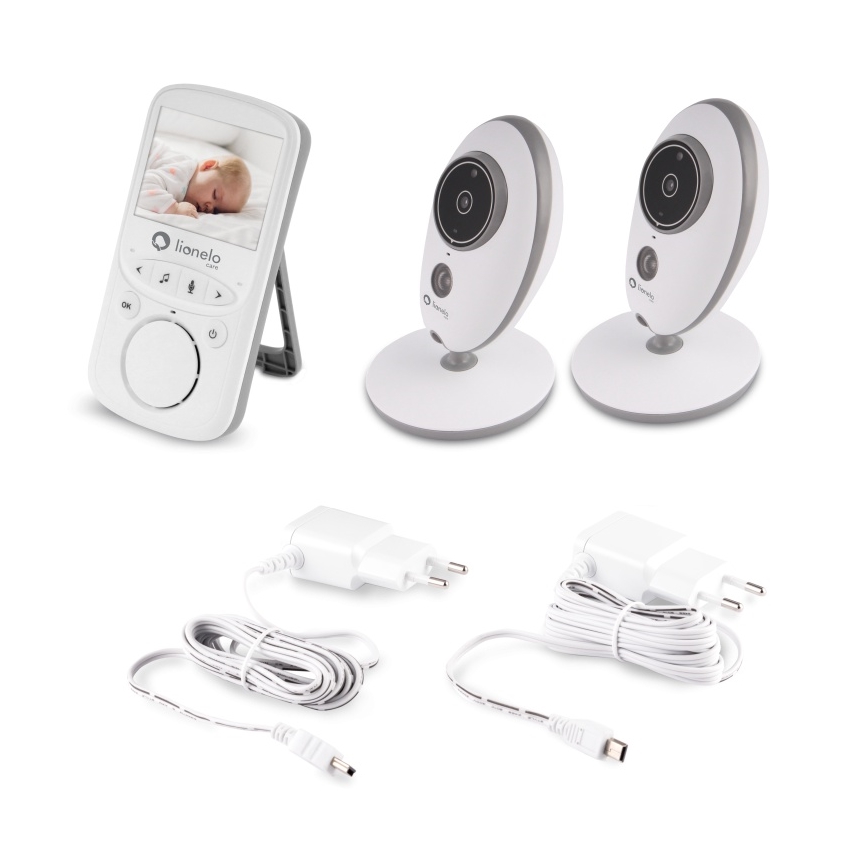 Lionelo - Babymonitor med display BABYLINE 5.1 230V 1000 mAh