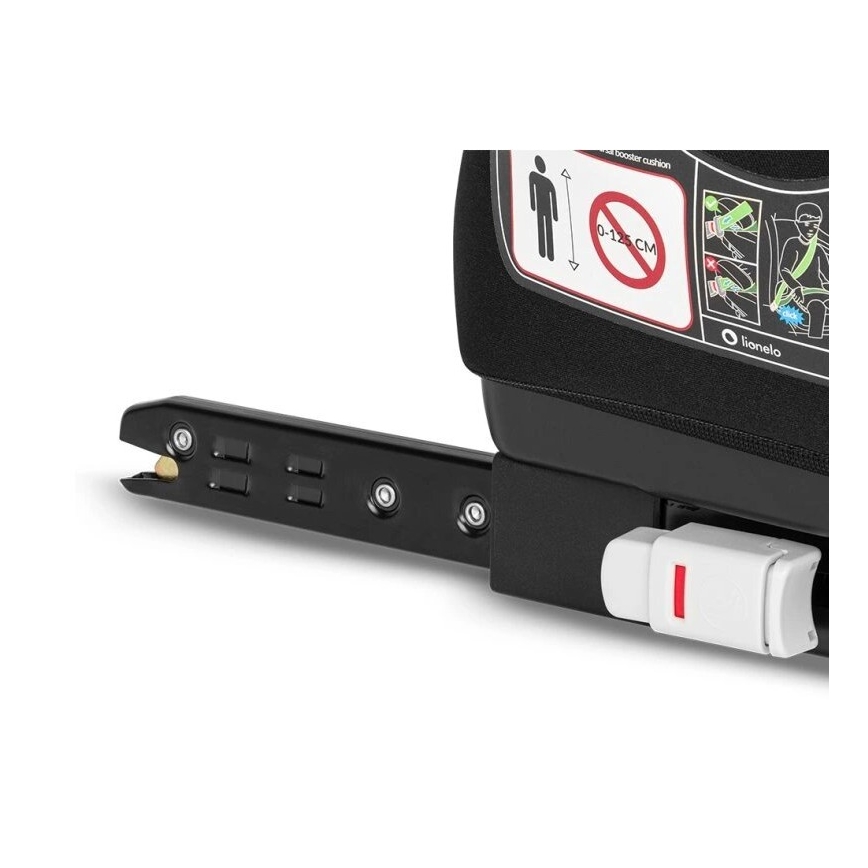 Lionelo - Bälteskudde för bil LUUK FIX i-Size 125-150 cm svart/grå