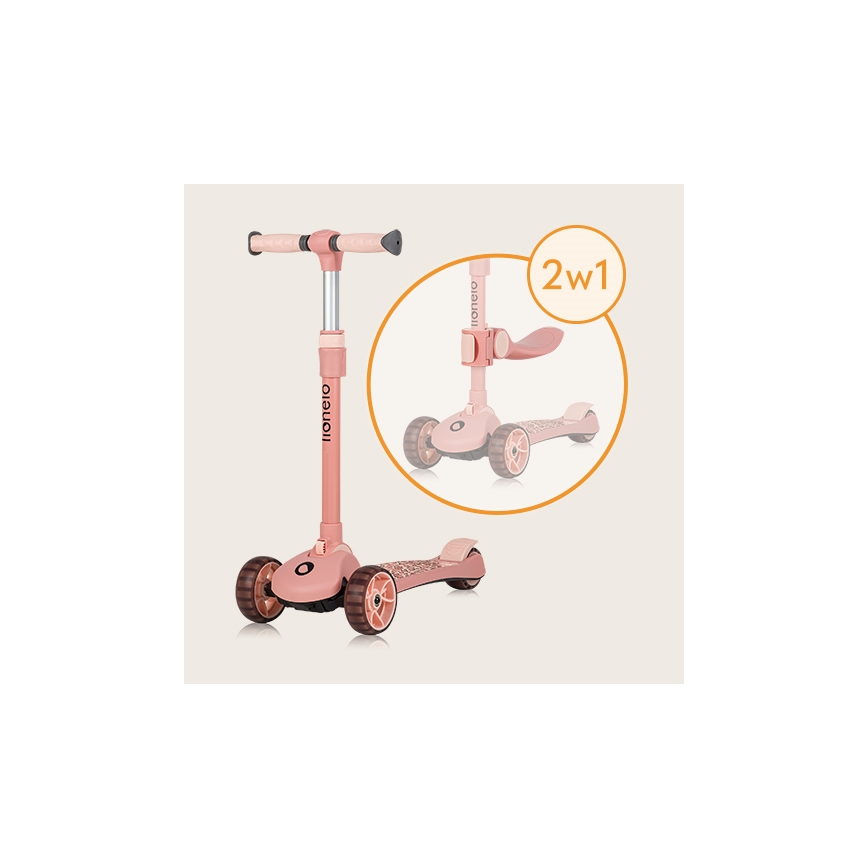 Lionelo - Barn sparkcykel 2i1 FRANKY rosa