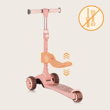 Lionelo - Barn sparkcykel 2i1 FRANKY rosa