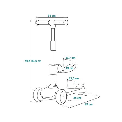Lionelo - Barn sparkcykel 2i1 FRANKY rosa