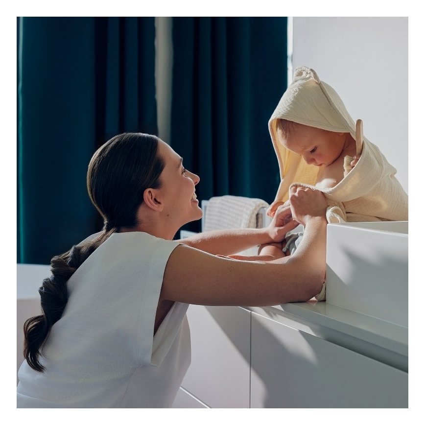 Lionelo - Barnbadhandduk med huva, musselin, sandbeige