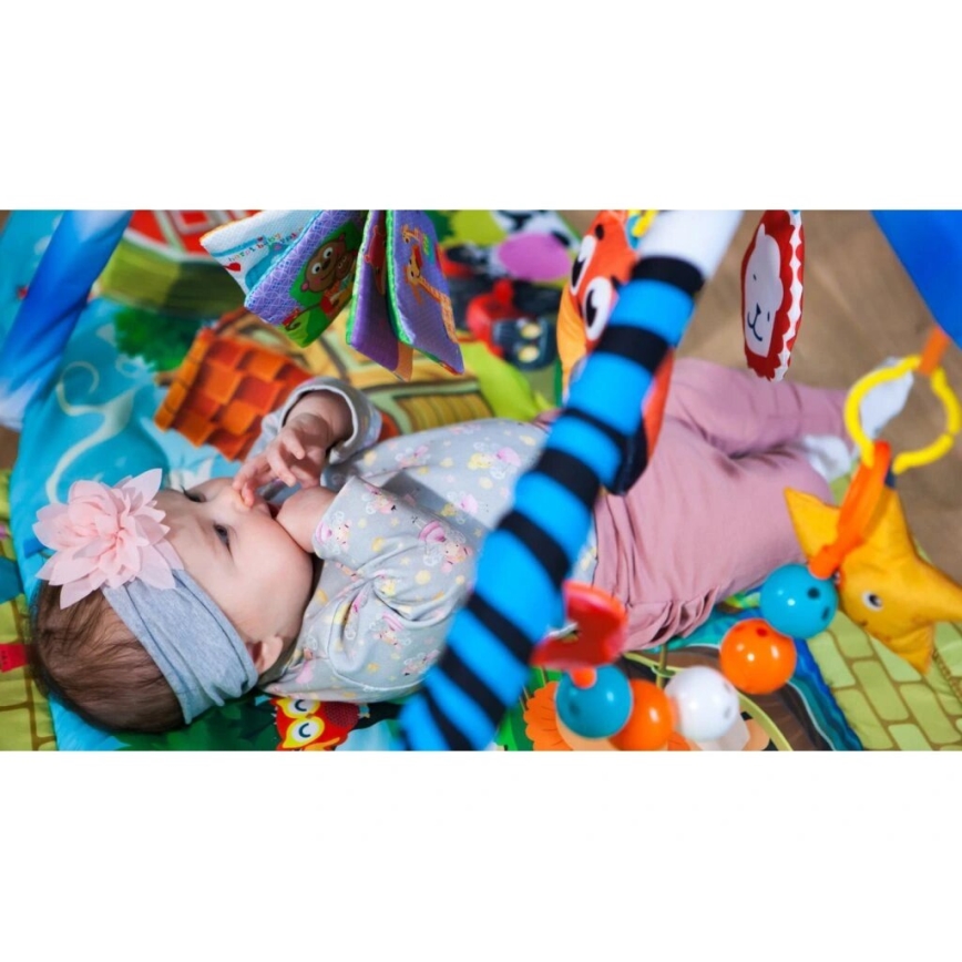 Lionelo - Barnfilt för lek med hus AGNES PLUS