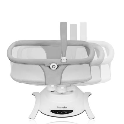 Lionelo - Babygunga med musik 2-i-1 BELLA 4xAA Grå betong + fjärrkontroll