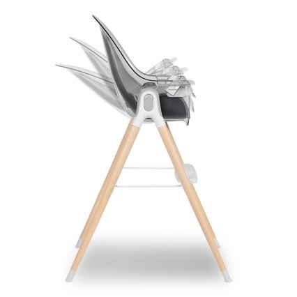 Lionelo - Barnmatstol MAYA vit bok