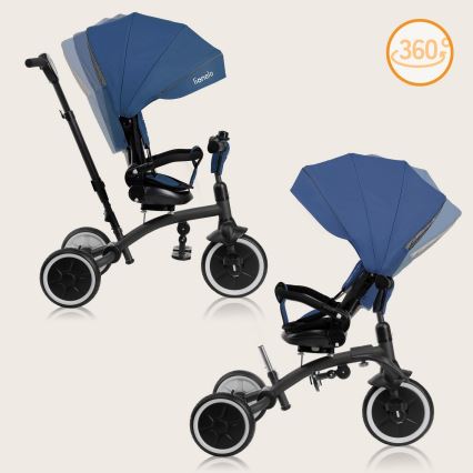 Lionelo - Barns trehjuling TRIS PLUS Blue Denim