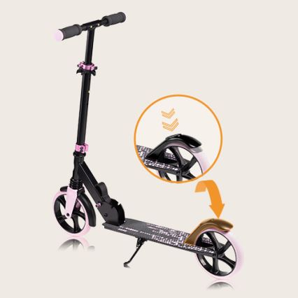 Lionelo - Barnscooter LUCA svart/rosa