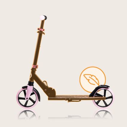 Lionelo - Barnscooter LUCA svart/rosa
