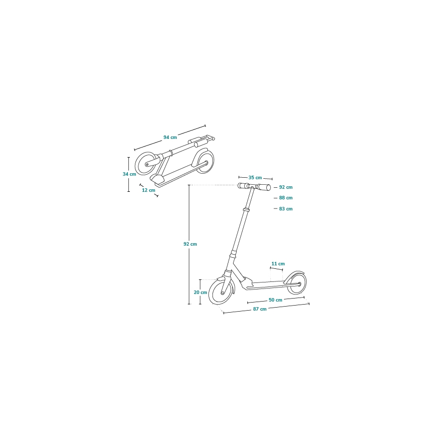 Lionelo - Barnscooter LUCA svart/rosa