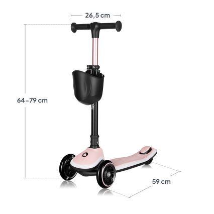 Lionelo - Barnscooter MEY 3xAAA Pink Rose