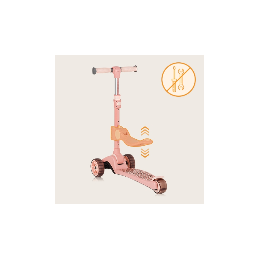 Lionelo - Barnsparkcykel 2-i-1 FRANKY rosa