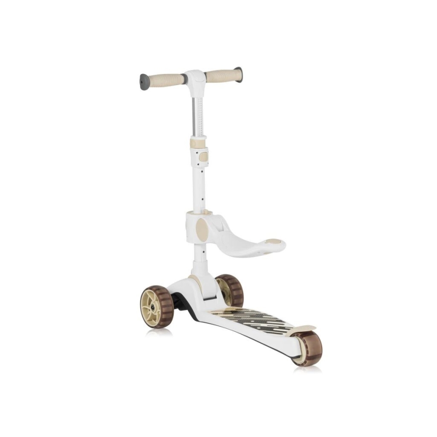 Lionelo - Barnsparkcykel 2-i-1 FRANKY vit/beige