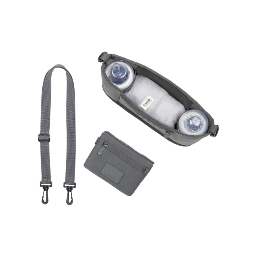 Lionelo - Barnvagnsorganiser LITTLE CUBE Grey Stone