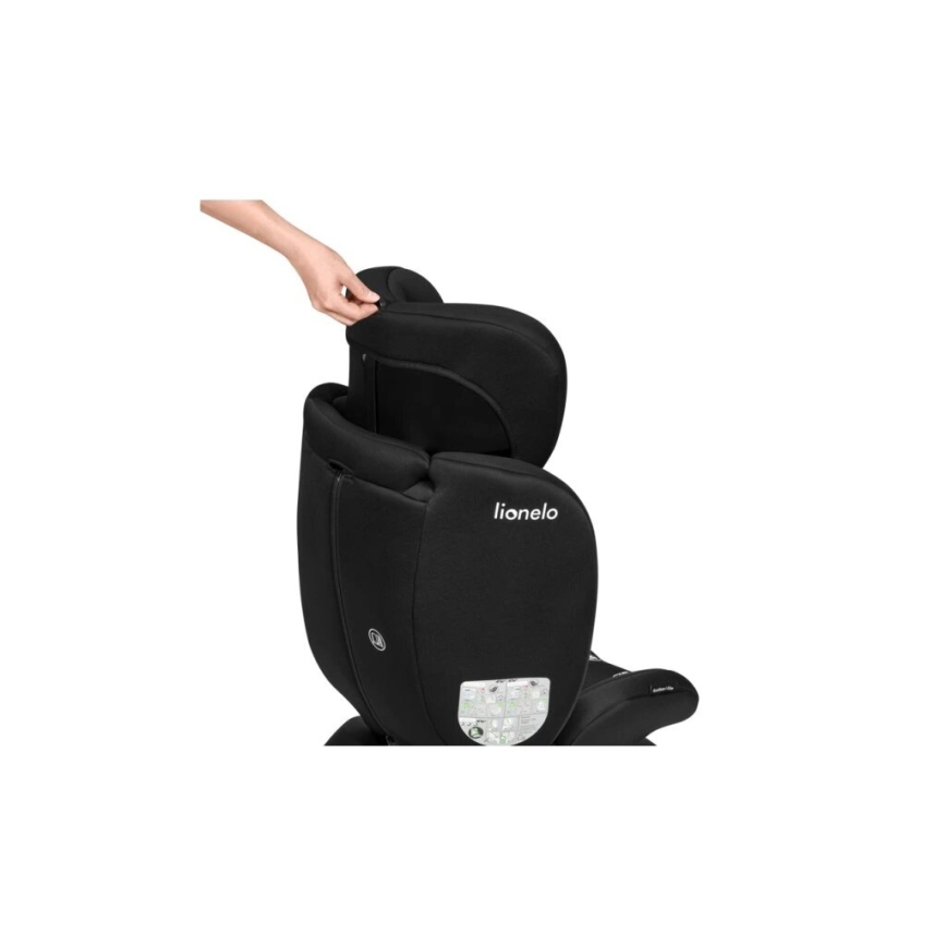 Lionelo - Bilbarnstol BASTIAAN i-Size 40-150 cm svart/grå