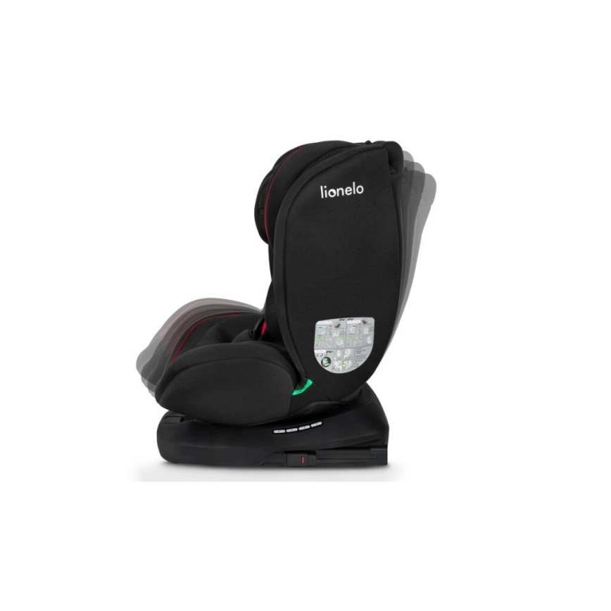 Lionelo - Bilbarnstol BASTIAAN i-Size 40-150 cm svart/röd