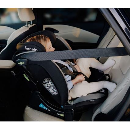 Lionelo - Bilbarnstol AART i-Size 40-150 cm svart/grå