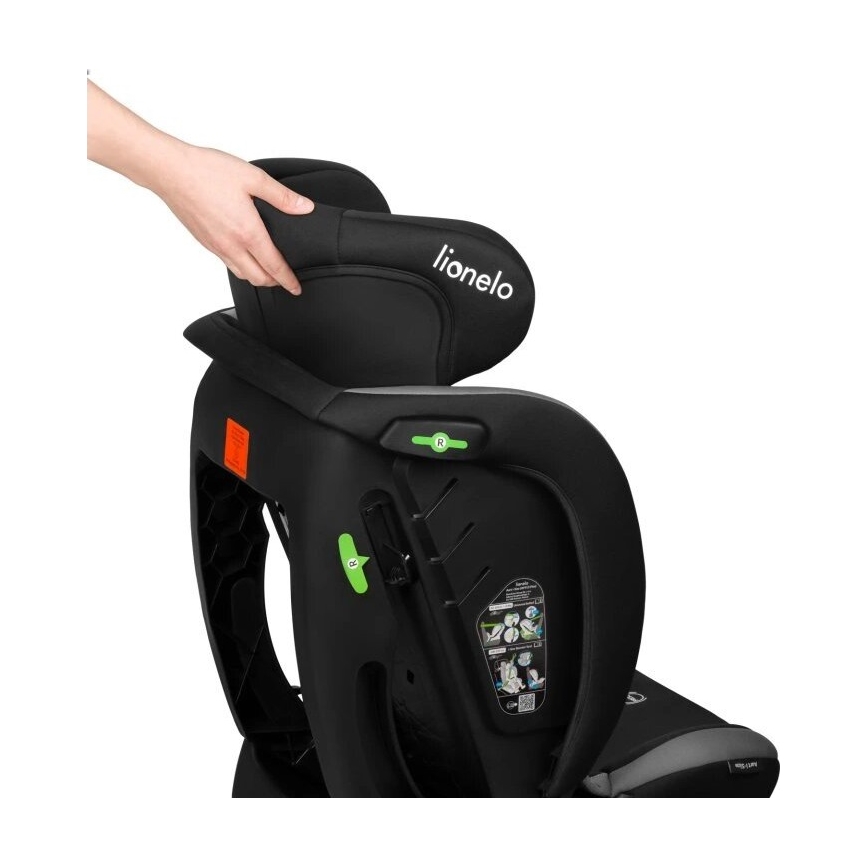 Lionelo - Bilbarnstol AART i-Size 40-150 cm svart/grå