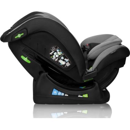 Lionelo - Bilbarnstol AART i-Size 40-150 cm svart/grå