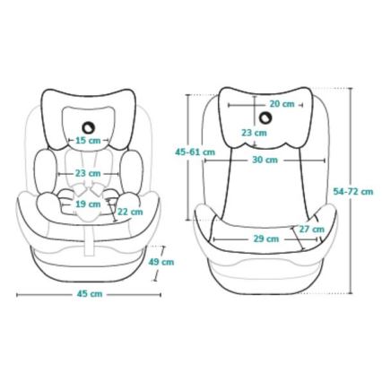 Lionelo - Bilbarnstol AART i-Size 40-150 cm svart/grå