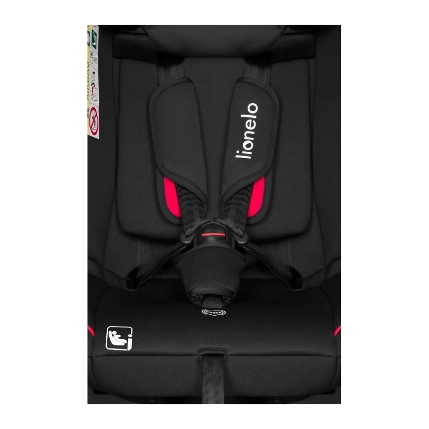 Lionelo - Bilbarnstol AART i-Size 40-150 cm svart/röd