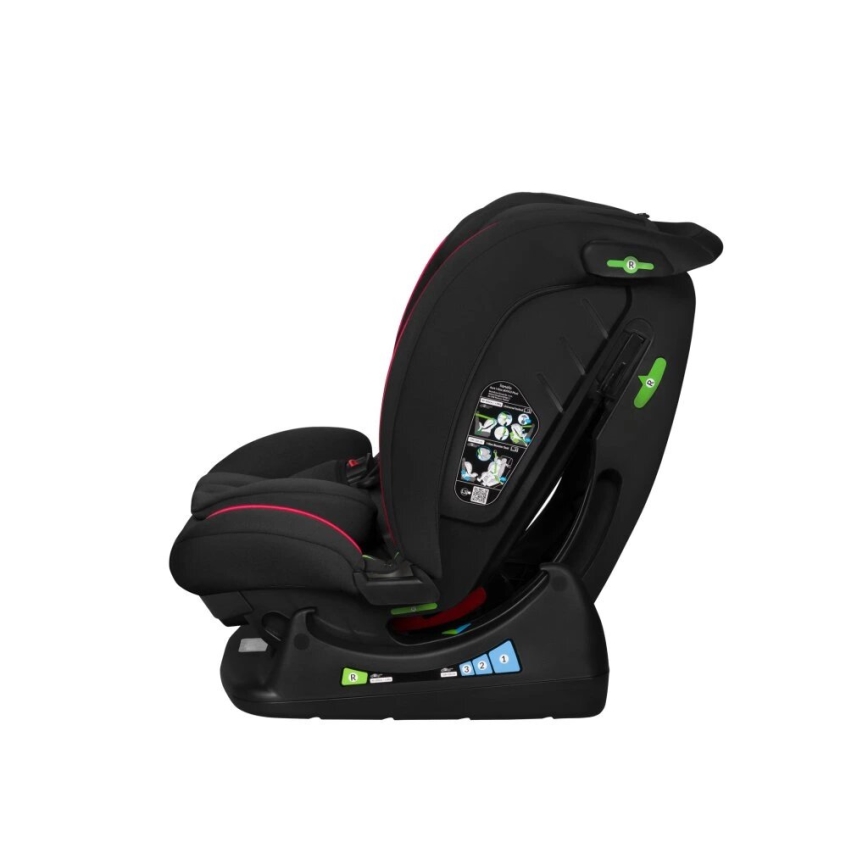 Lionelo - Bilbarnstol AART i-Size 40-150 cm svart/röd