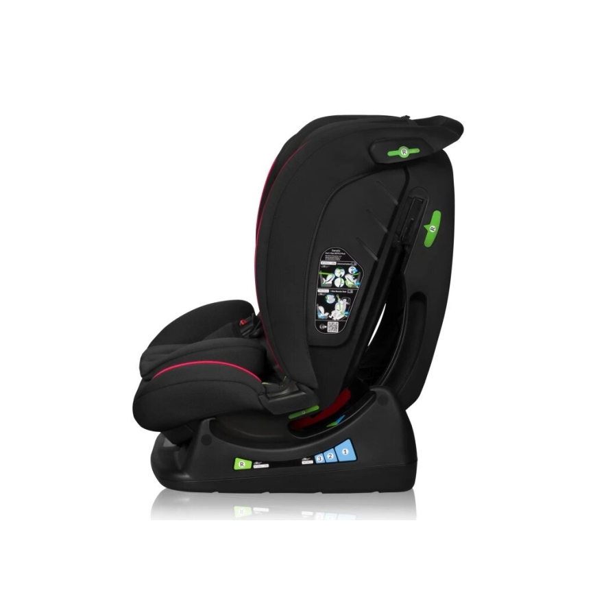 Lionelo - Bilbarnstol AART i-Size 40-150 cm svart/röd