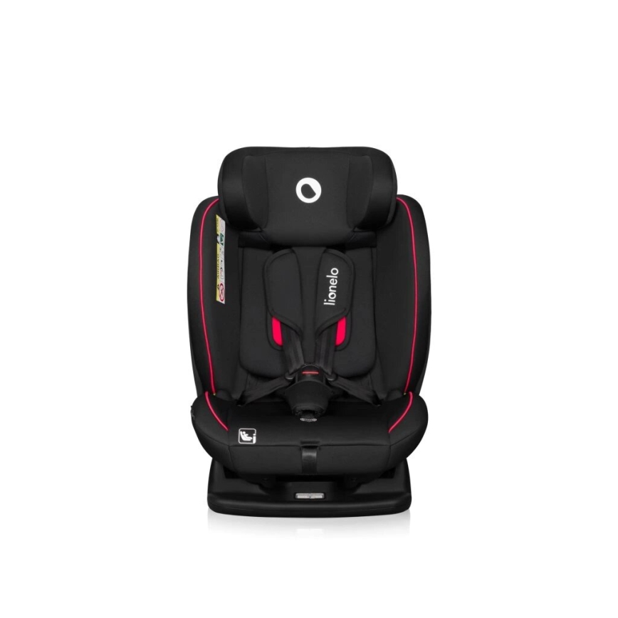 Lionelo - Bilbarnstol AART i-Size 40-150 cm svart/röd